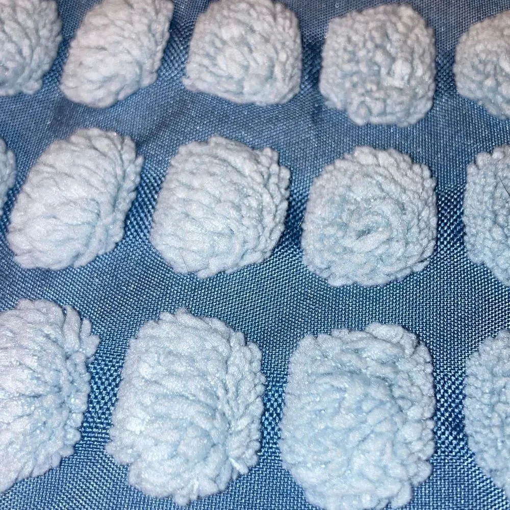 IKEA SVARTPOPPEL Pale Blue Tactile Dots Pattern Pillow Cover 20 x 20 inches
